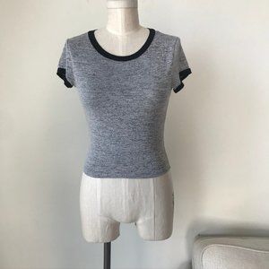 Teenbell Ash Grey Fitted Top